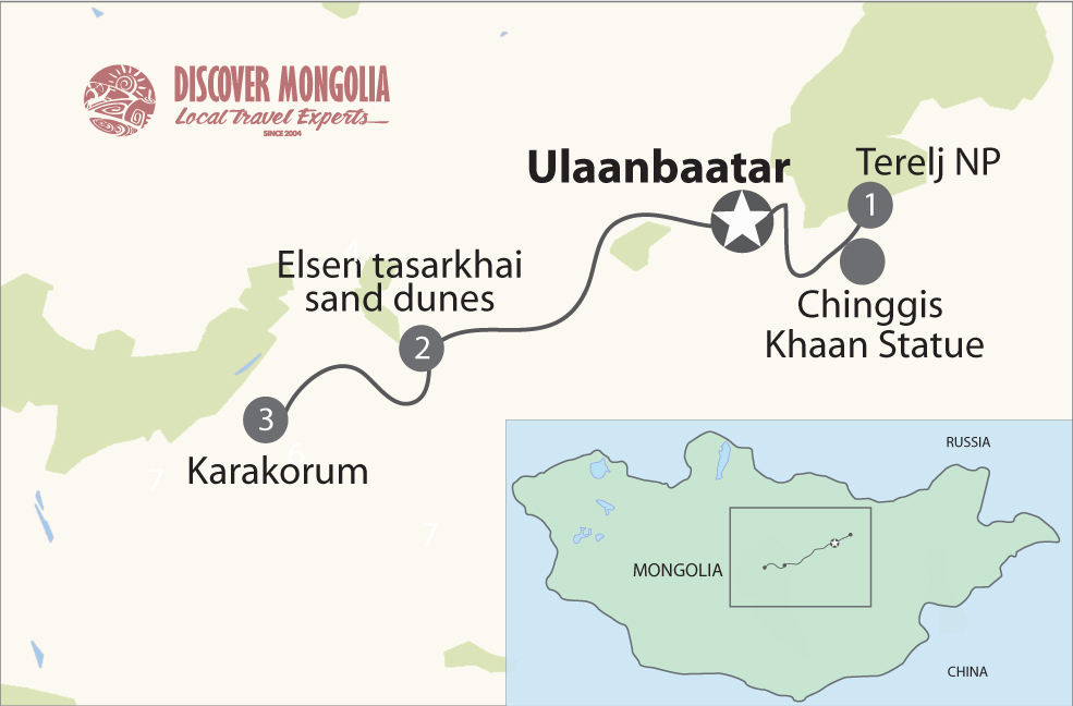 ULN Terelj Elsen Tas Karakorum ULN