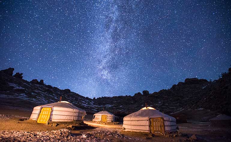 Mongolian starry night