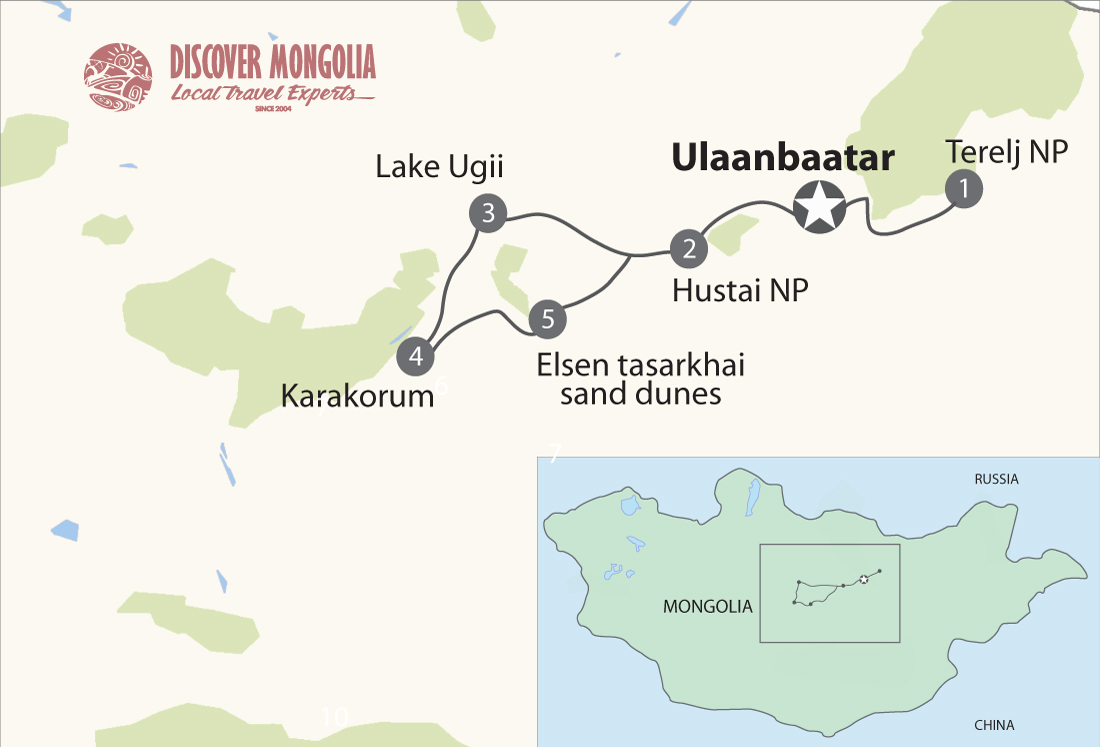 Central Mongolia Highlights Tour (6 days)