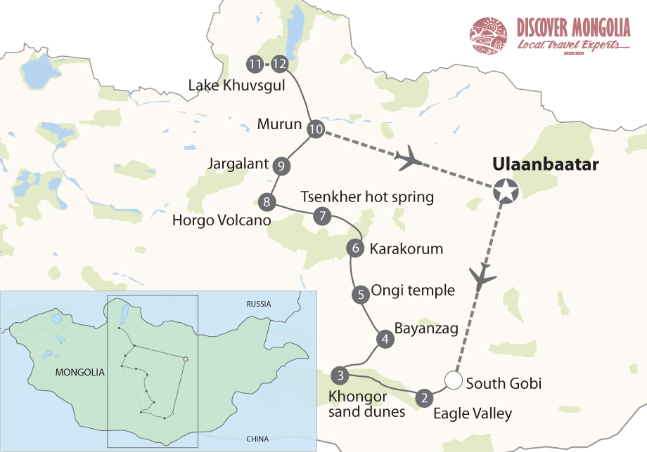 grand tour mongolia map